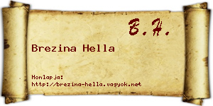 Brezina Hella névjegykártya